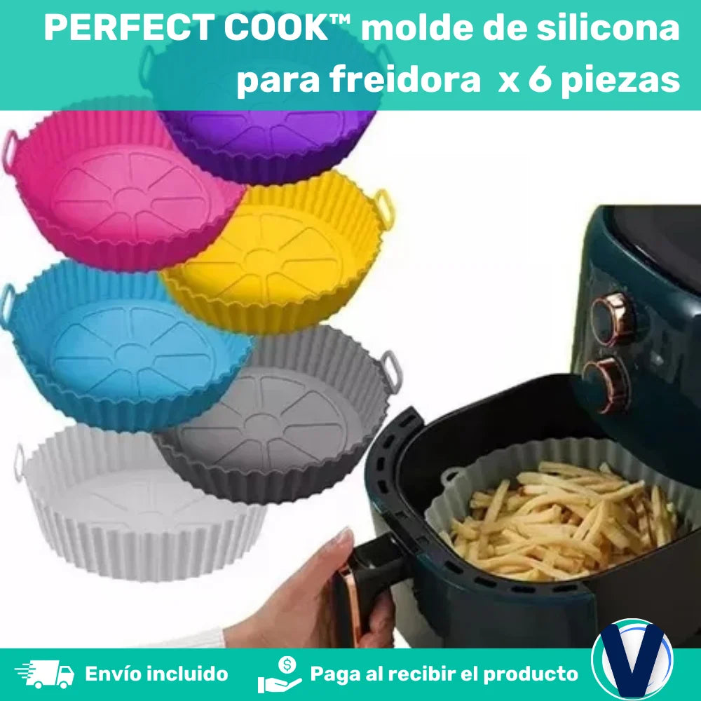 PERFECT COOK™ molde de silicona para freidora de aire X 6 Piezas
